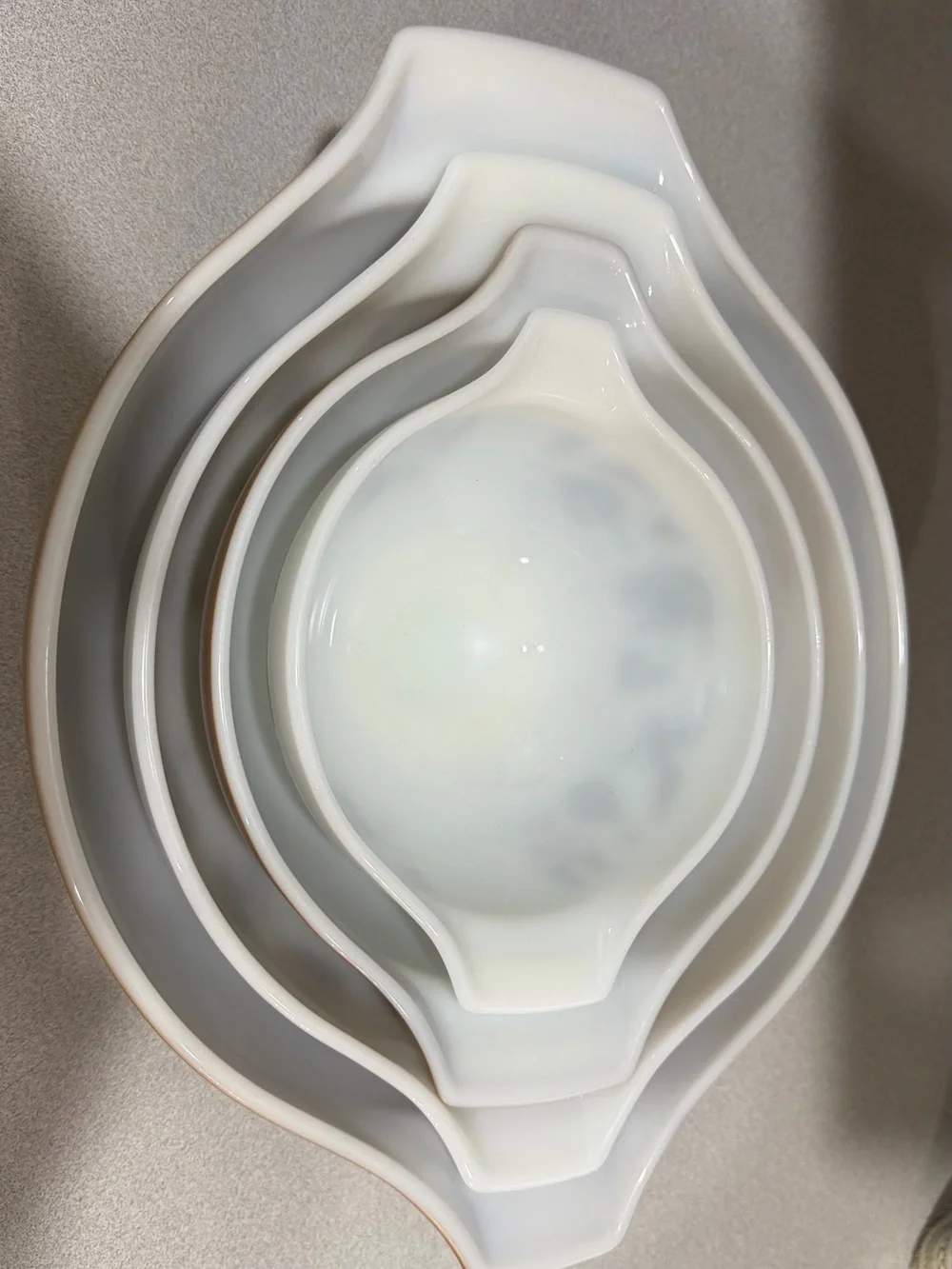 Pyrex 441-444 Cinderella Early Nesting Bowls